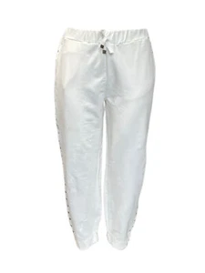 Marina Rinaldi Women's White Obrizzo Straight Pants NWT - Picture 1 of 3