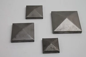 Abdeckkappe Quadrat Blech 1,5mm Stahl roh- Metall Profil Deckel Pfostenkappe VKR - Bild 1 von 2