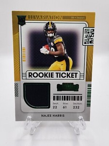 2021 Panini Contenders Rookie Ticket Swatches #RTS-NHA Najee Harris VARIATION 