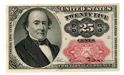 1874 Fractional Currency 25c, CH CU, Fr # 1309 - Image 1 of 2