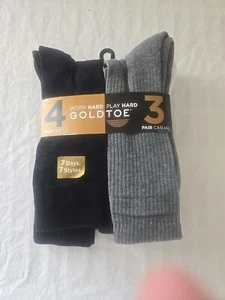 Gold Toe Work Hard Play Hard Herren Anzugs- und Freizeitsocken 7er-Pack - Bild 1 von 2