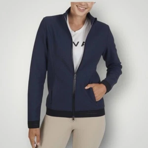 AA Equestrian Womens Respira Bonded Fleece Jacket Navy Large - Picture 1 of 8
