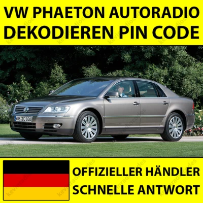 ✅VOLKSWAGEN PHAETON AUTORADIO DEKODIEREN PIN CODE FÜR ALLE MODELLE RNS RCD MFD✅ - Bild 1 von 4
