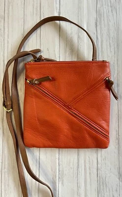 Bandolera Sondra Robert Naranja Cuero Genuino Foto 1 de 4