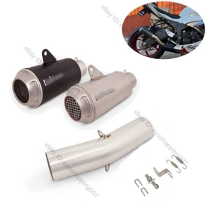 For Kawasaki Ninja ZX6R ZX636 2009-25 Slip On Exhaust Mid Pipe Muffler End Tips - Bild 1 von 15