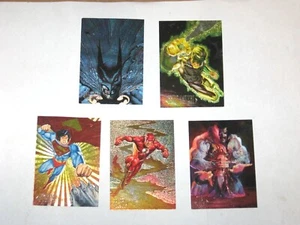 1994 DC MASTER SERIES 1994 INSERTO DE LÁMINA ESPECTRAL DE DOBLE CARA JUEGO DE 5 TARJETAS DS1-DS5 BATMAN - Imagen 1 de 10