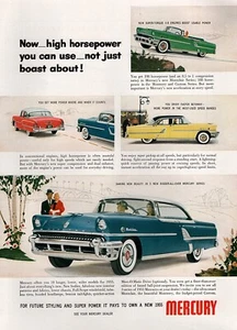 1955 Mercury Montclair Coupe "Future Styling" Original Color Ad - Picture 1 of 1
