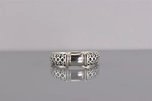 Anillo de plata esterlina 5 mm barra pulida con cuentas circulares talla 925 - Imagen 1 de 7