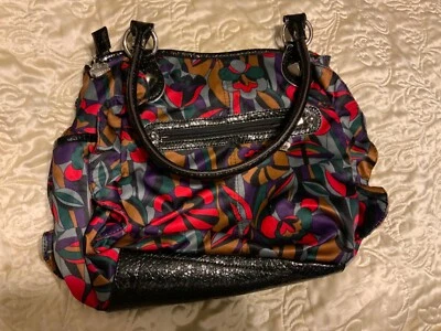 Bolso de hombro de mano Kathy Van Zeeland multicolor flores florales Foto 1 de 2