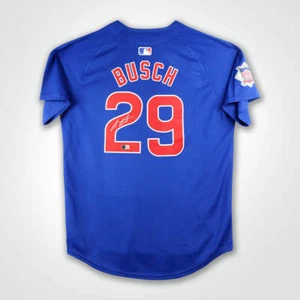 Michael Busch Signed MLB Chicago Cubs Blue Nike Baseball Jersey - Picture 1 of 4