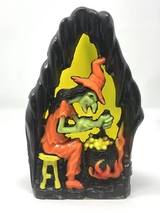 Vintage WITCH'S BREW Gurley HALLOWEEN GLOW CANDLE # 4349 Original HTF Caulderon - Picture 1 of 19