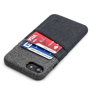 For iPhone SE 3 (2022), SE 2, 8, 7; Slim 2 Card Holder Case, Luxe Wallet Dockem 