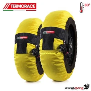 Coppia termocoperte moto radiali Termorace One gialle 100-100 - Picture 1 of 5