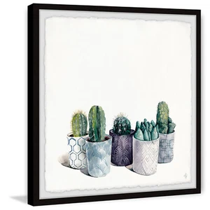 Marmont Hill Small Pots II Framed Painting Print 12x12 - Picture 1 of 6