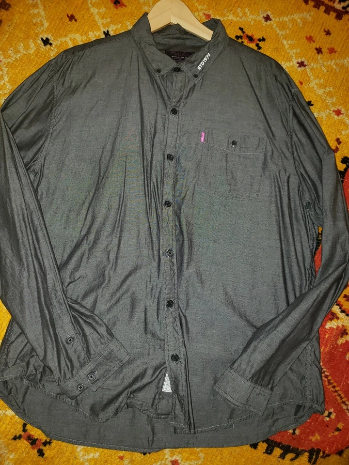 Mishka XXL Button Up Vintage 2016 clean slate gray - Image 1 of 4
