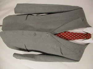 Ermenegildo Zegna Soft Mens Grey 3 Btn Cotton Wool Sport Coat 42R - Picture 1 of 5