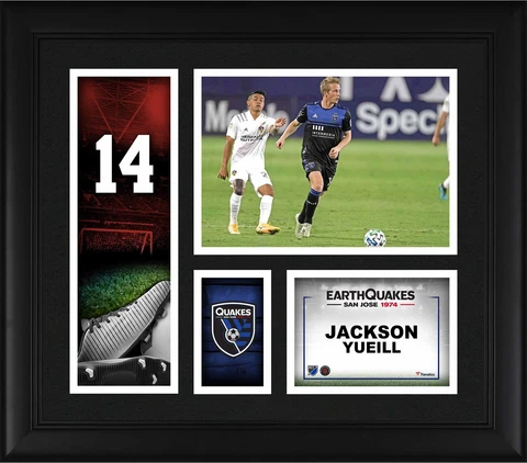 Jackson Yueill San Jose Earthquakes Framed 15x17 Player Core Collage Cover