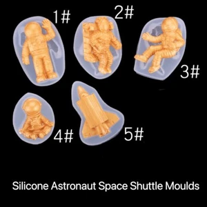 Lindo jabón de silicona para naves azucareras para astronauta chocolate - Imagen 1 de 8