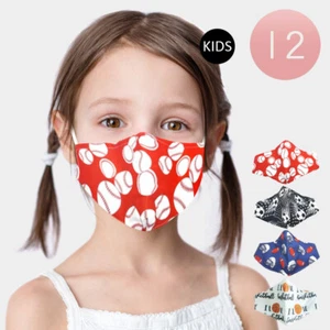 Lot of 12 Reusable Washable Cloth Face Cover Stretch Handmade Mask Kids Toddler - Picture 1 of 2