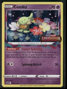 Pokemon TCG Comfey SWSH242 Black Star Promo Lost Origin Pre Release - Picture 1 of 5