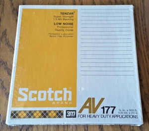 Scotch Reel to Reel 3M AV 177 Tenzar Low Noise Tape SEALED 1/4" X 900 ft, NOS - Picture 1 of 3