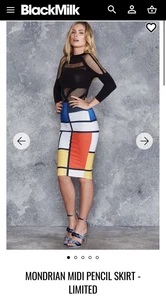 Blackmilk MONDRIAN MIDI PENCIL SKIRT -LIMITED (S) OLD BM FIT - Bild 1 von 3