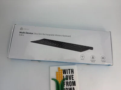iClever IC-BK10 Black  Multi Device Ultra Slim Rechargeable Wireless Keyboard - Image 1 of 4