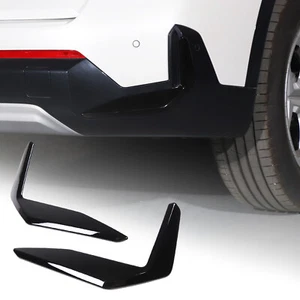 Glossy Black Car Rear Bumper Side L Shape Trim Cover Kit For BMW X1 U11 2023-24 - Picture 1 of 12