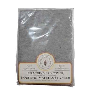Burt's Bees Baby Changing Pad Cover Gray NWT - Picture 1 of 2