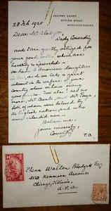 Lord George Coventry, 9th Earl (1838-1930) & Lady Blanche Coventry Signed Letter - Picture 1 of 5