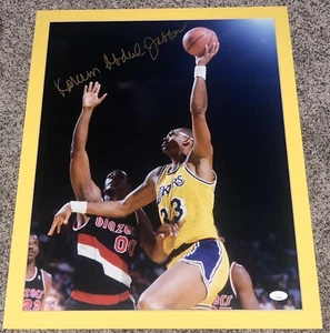 Kareem Abdul-Jabbar Signed Autograph Matted 16x20 Photo JSA COA Lakers HOF - Picture 1 of 4