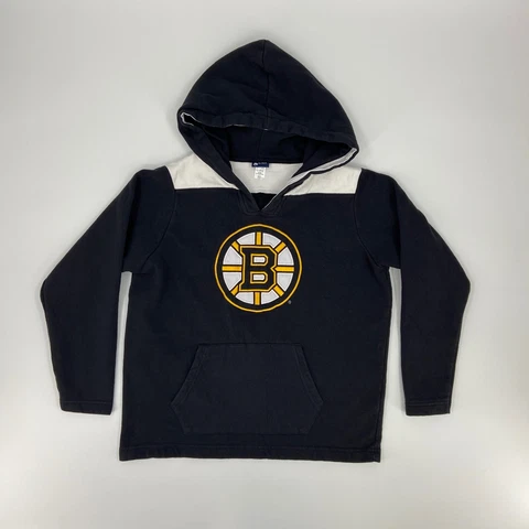 Boston Bruins Sweater Youth Extra Large Black Yellow NHL Hockey Hoodie Kids Boys Cover