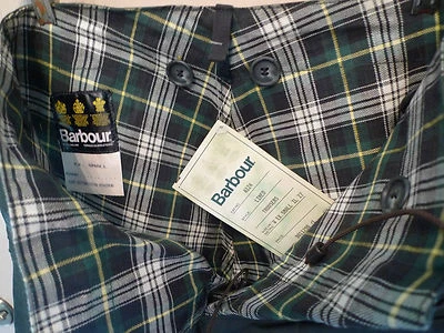 BARBOUR-A124 LINED OVER TROUSERS -WAXED COTTON- MADE @ UK- NOS WITH TAG- X SMALL - Image 1 of 4
