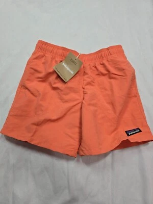 Patagonia Kids Baggies Shorts 7" Lined Coho Coral Orange Size L 12 New - Image 1 of 4