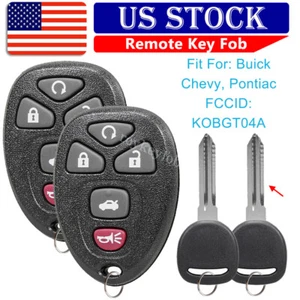 2 For 2005 2006 2007 2008 2009 2010 Pontiac G6 Keyless Remote + Ignition Key - Picture 1 of 10