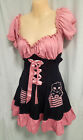 Leg Avenue Pink and Black Pirate Costume Dress Size M