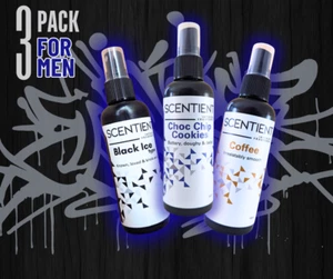 Air Freshener BLACK ICE + COFFEE + CHOC CHIP COOKIE scent Home/Car gift for DAD! - Picture 1 of 12