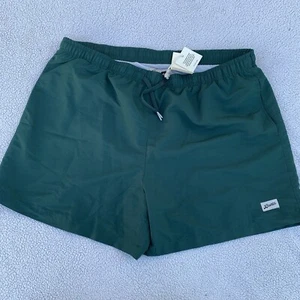 Bather Shorts Swim Trunks Mens 2XL Pine Green Pockets Mesh Lined Draw String - Picture 1 of 4