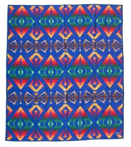 Rare Beaver State Pendleton Wool Blanket Vintage USA Indian Design 76"x64" - Picture 1 of 24