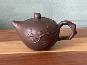 Vintage rot lila Ton Mini Teekanne hat Stempel signiert 5x3" - Bild 1 von 10