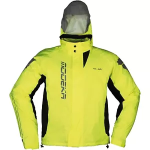 Motorrad Regenjacke wasserdicht L - Modeka AX-Dry II - fluogelb-schwarz - Bild 1 von 4