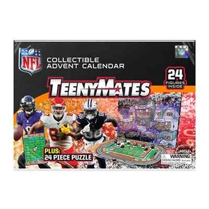 Calendario dell'Avvento NFL TeenyMates NUOVO SIGILLATO 24 personaggi esclusivi e puzzle - Foto 1 di 7