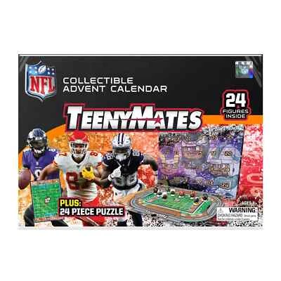 PARTY ANIMAL NEW SEALED NFL TeenyMates Advent Calendar 24 Exclusive Figures & Puzzle