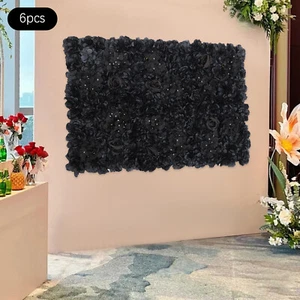 6 Stück Künstliche Blume Wandpaneele Hintergrund Blumenstrauß Hochzeit Party Hintergrund - Bild 1 von 13