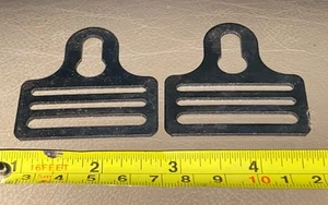 ONE PAIR Football Shoulder Pad Black Keyhole Slides for 1.5" Elastic Straps - Picture 1 of 2