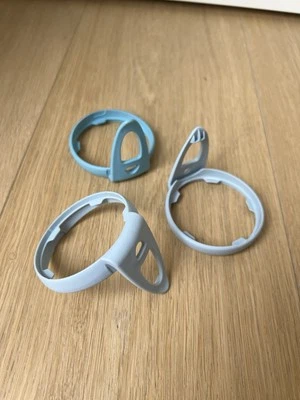 3 x NUK Flaschenhalter Babyflasche Baby Fläschchen Trinkbecher Griff In Blau - Bild 1 von 2