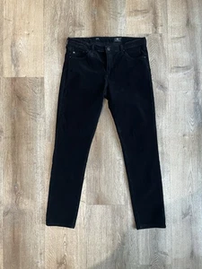 AG Adriano Goldschmied Prima Corduroy Jeans Women’s 30 Black Cigarette Leg Soft - Picture 1 of 8