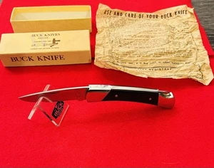 BUCK USA 501 ESQUIRE NIB MICARTA SCALES NOS. PRE 86 VINTAGE. COMPLETE. - Picture 1 of 23