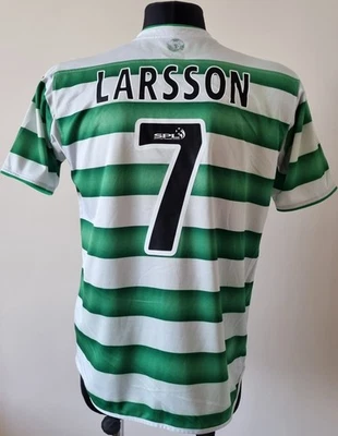 Celtic 1999 - 2001 Home football Umbro shirt #7 Larsson size Medium - Image 1 of 4