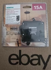 Interruptor de circuito Siemens Q115DFNP doble función (AFCI y GFCI) ¡ENVÍO EL MISMO DÍA! - Imagen 1 de 2